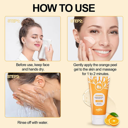 Pack of 2 Orange Exfoliating Gel for Face & Body