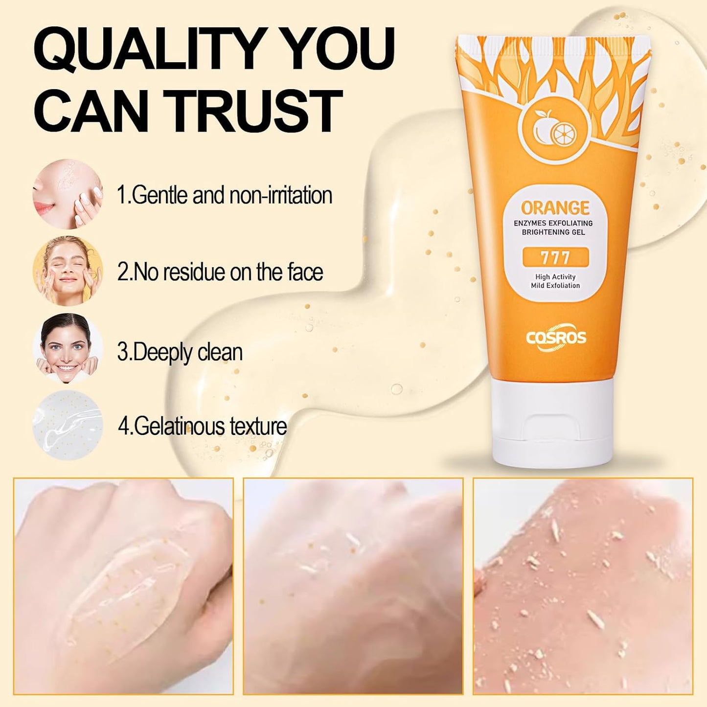 Pack of 2 Orange Exfoliating Gel for Face & Body