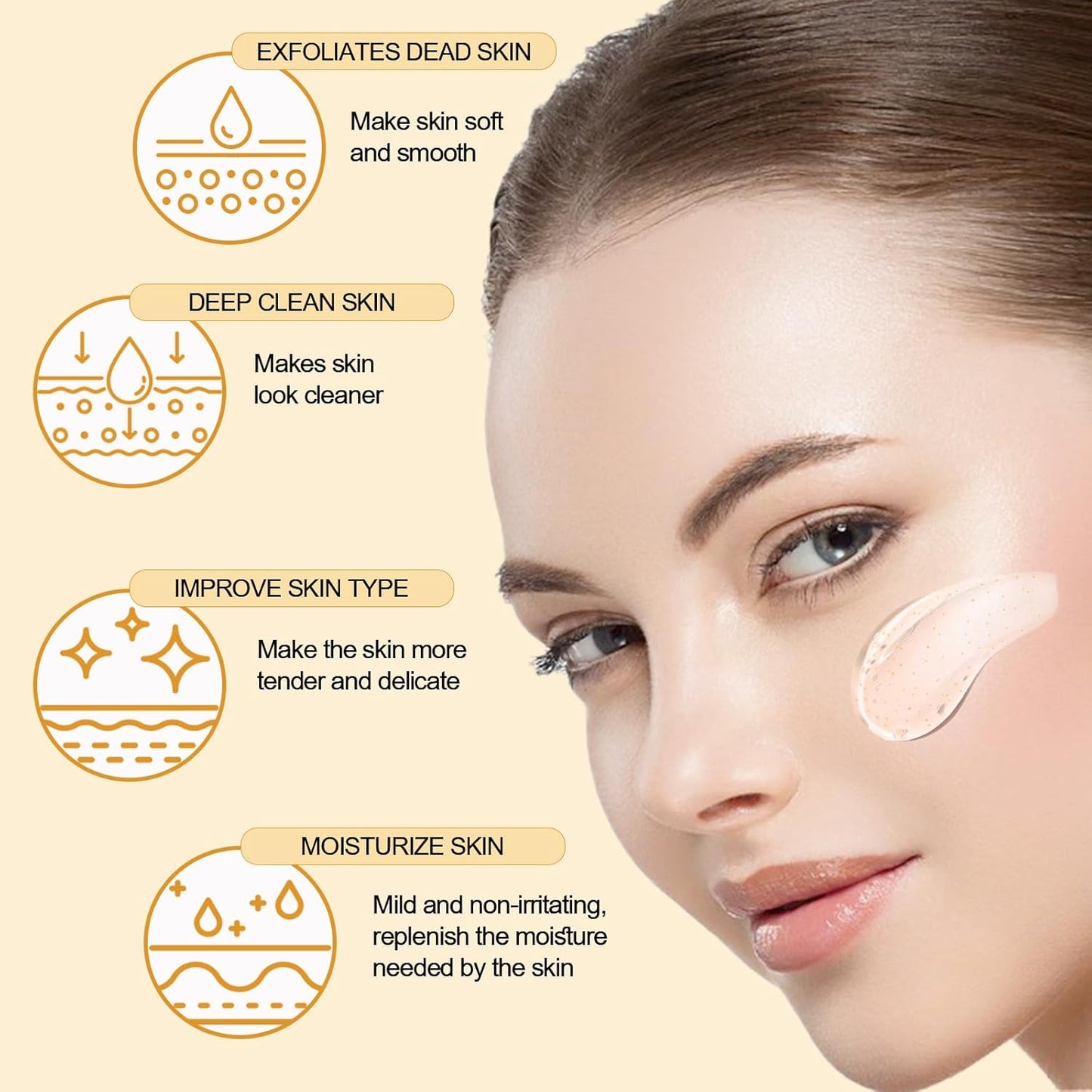 Pack of 2 Orange Exfoliating Gel for Face & Body