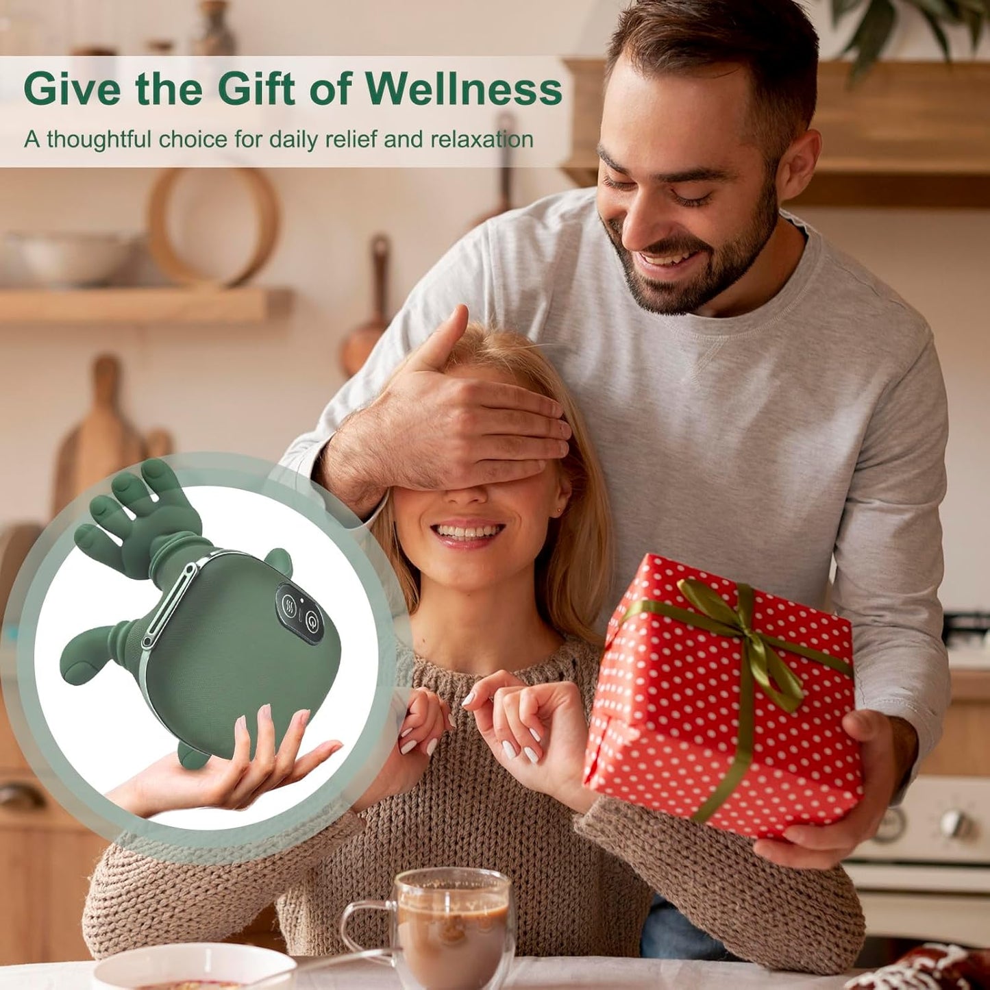 Portable, Bionic Heated Neck and Back Massager