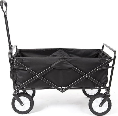 Collapsible Folding Outdoor Utility Wagon, Black